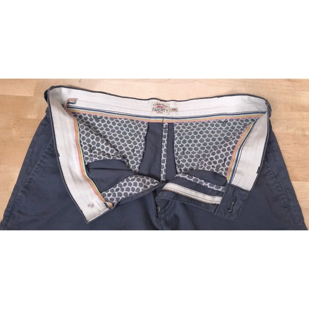 Faherty Shorts Mens Size 31 Blue Golf  Chino Cotton